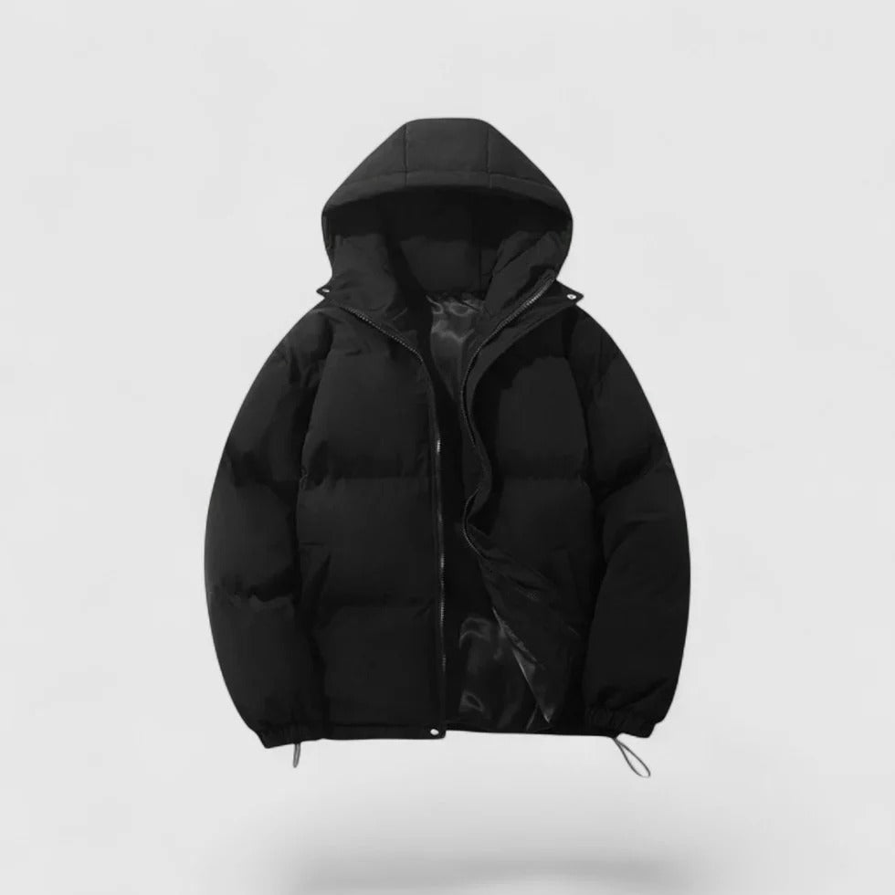 Herren Daunenjacke Warm Kapuze Gewattert Wintermantel - BerlinGlamour