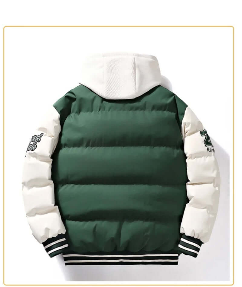 Wattierte Herren Winterjacke mit Kapuze - BerlinGlamour