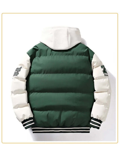 Wattierte Herren Winterjacke mit Kapuze - BerlinGlamour