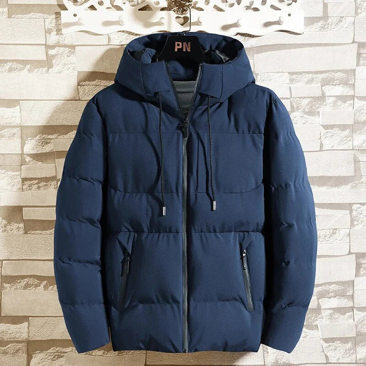 Herren Winterjacke Winddicht Gepolstert Mit Kapuze - BerlinGlamour