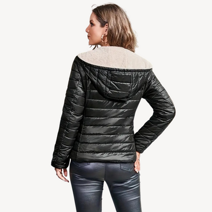 Pufferjacke für Damen mit Sherpa-Futter und Reißverschluss | Loravelle 5