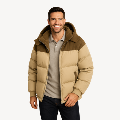 Pufferjacke für Herren mit Cordkapuze | Loravelle 1