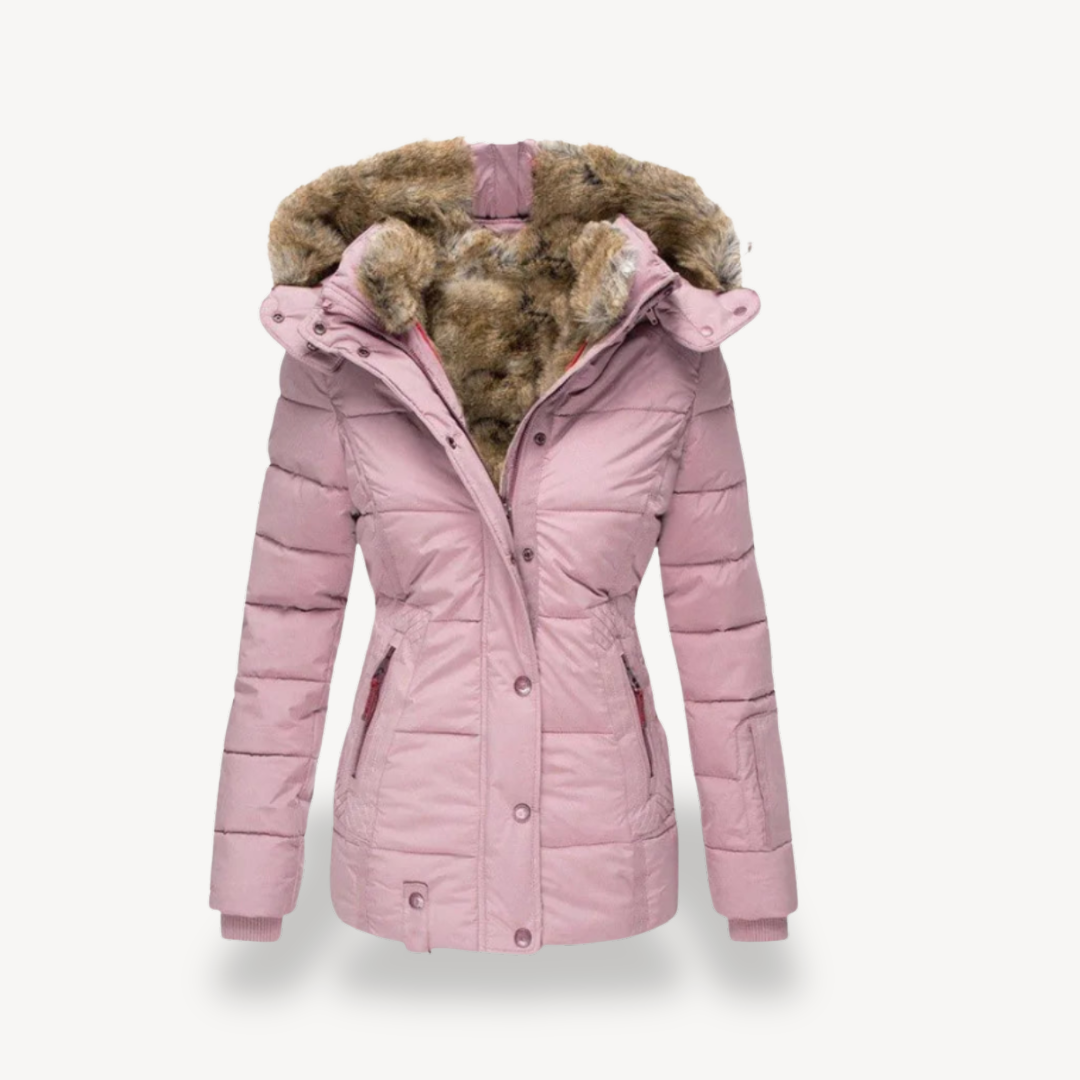 Pufferjacke mit Kunstpelzfutter für Damen | Loravelle 3