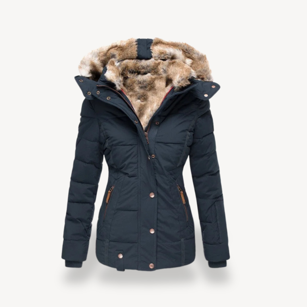 Pufferjacke mit Kunstpelzfutter für Damen | Loravelle 4
