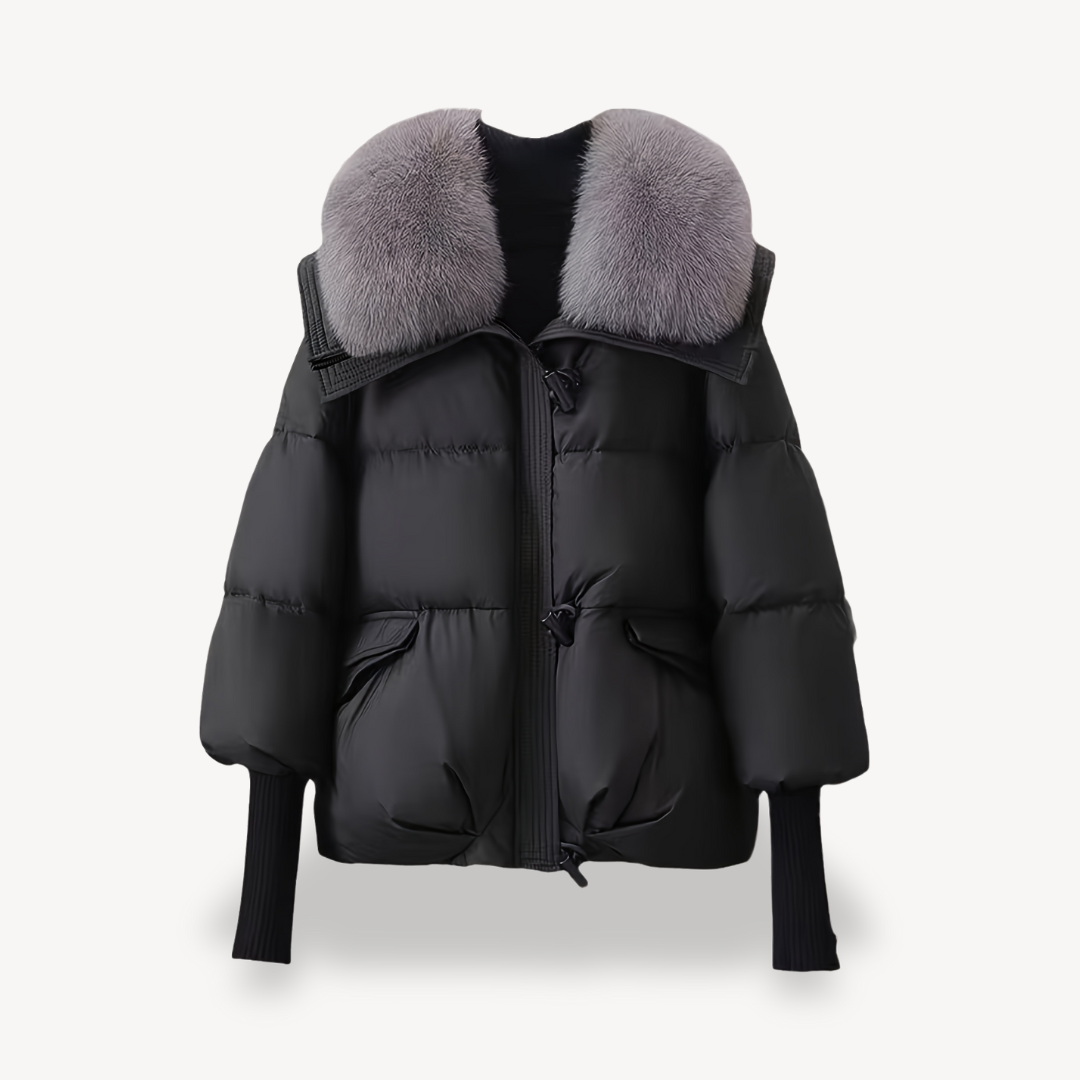 Pufferjacke mit Kunstpelzkragen für Damen | Loravelle 4