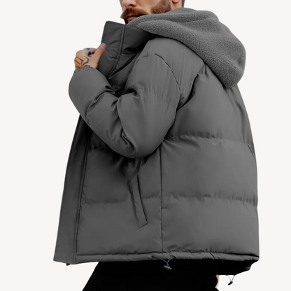 Pufferjacke mit Sherpa-Futter und Kapuze für Herren | Loravelle 3