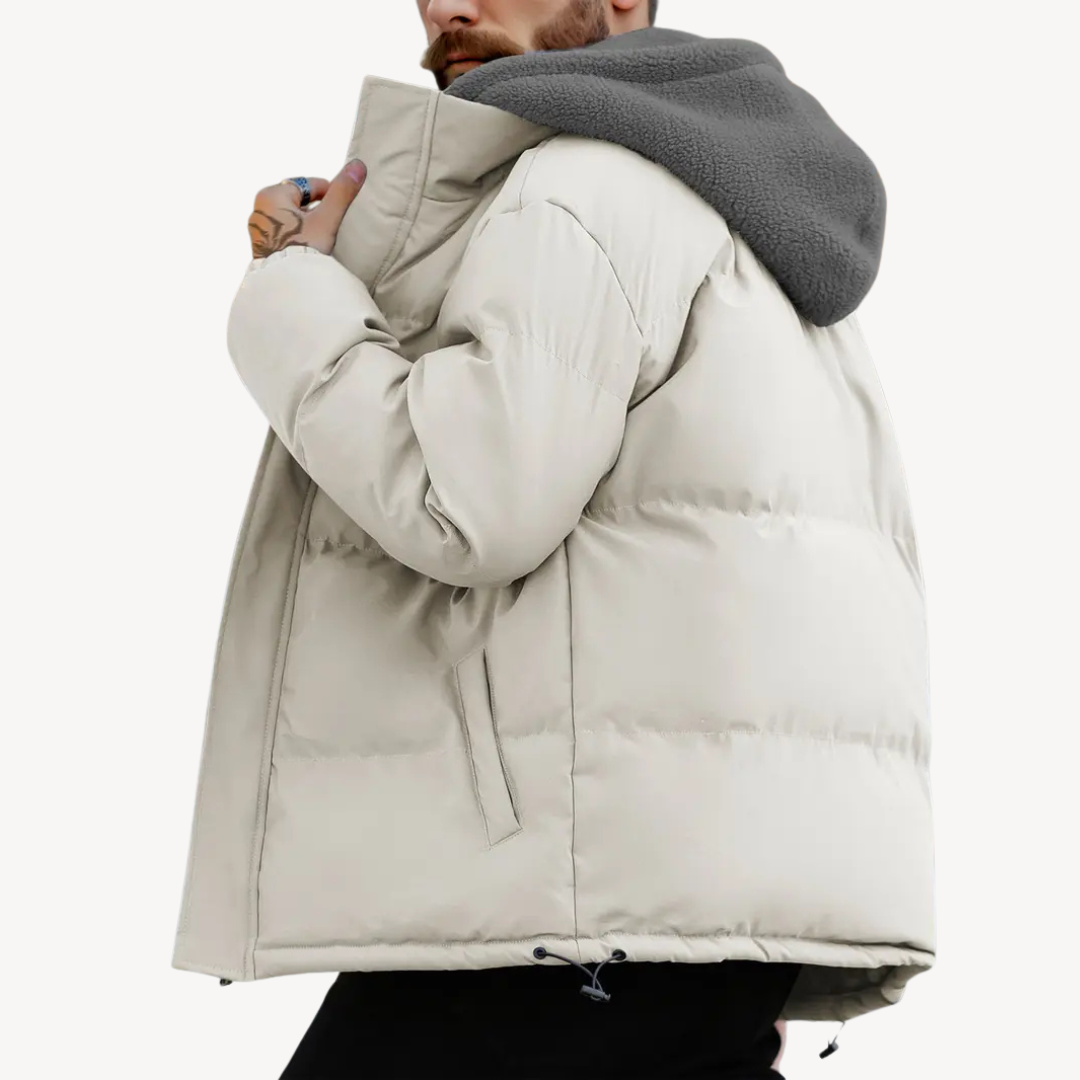 Pufferjacke mit Sherpa-Futter und Kapuze für Herren | Loravelle 5