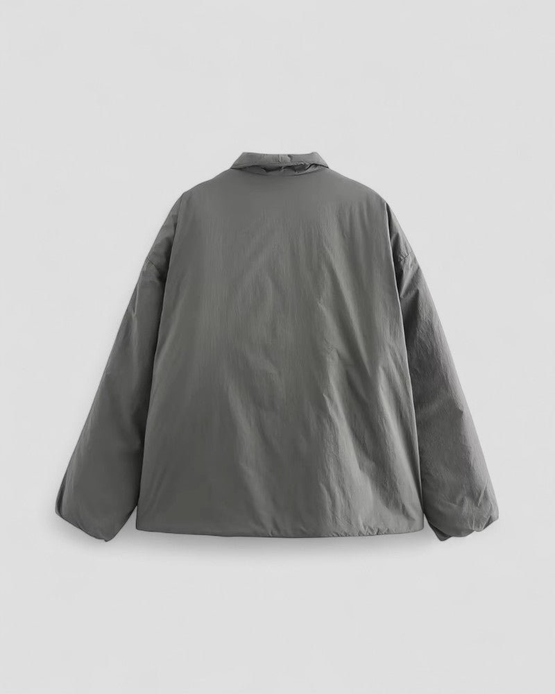 Pufferjacke mit Wickeldesign und Taillenband für Damen 1