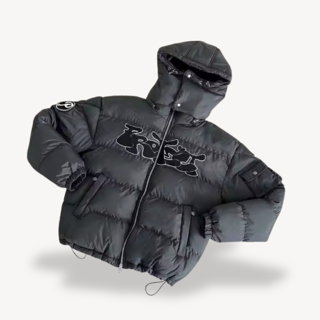 Pufferjacke mit grafischer Kapuze für Herren | Loravelle 1