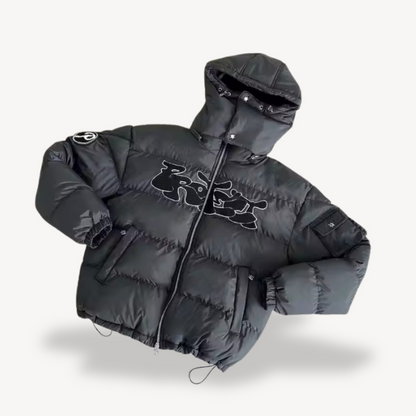 Pufferjacke mit grafischer Kapuze für Herren | Loravelle 1
