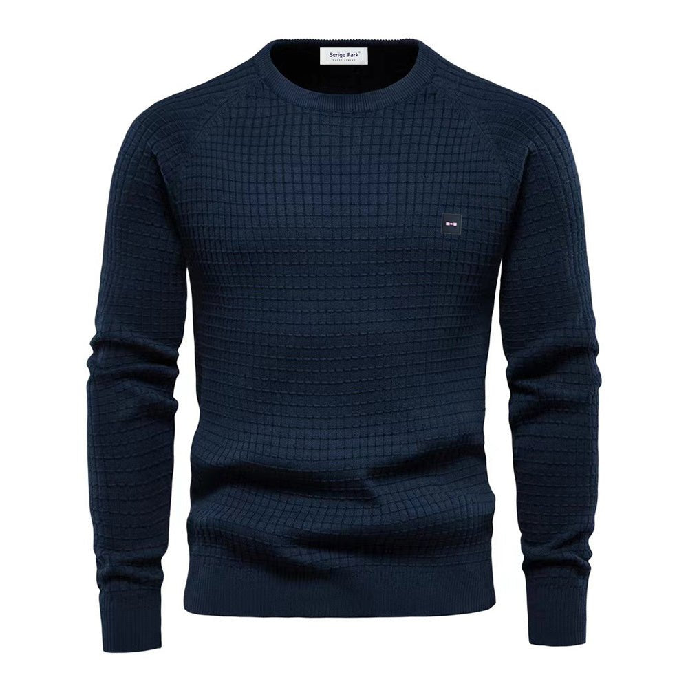 Herren Pullover Langarm Rundhals Strick - BerlinGlamour