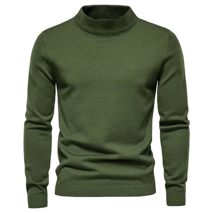 Pullover – Halber Rollkragenpullover aus Strickmischung mit Halsbedeckung 10