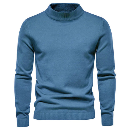 Pullover – Halber Rollkragenpullover aus Strickmischung mit Halsbedeckung 11