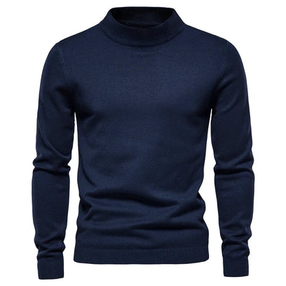 Pullover – Halber Rollkragenpullover aus Strickmischung mit Halsbedeckung 7