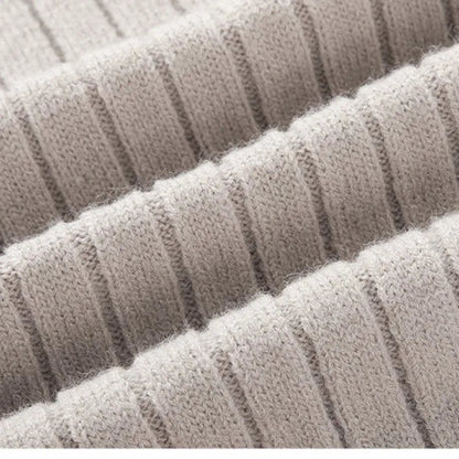 Pullover – Hoher Kragen, gesponnene Mischung und halber Reißverschluss, verstellbare Passform 5