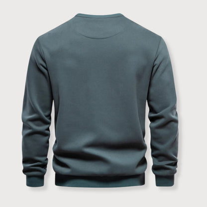 Pullover – gerippter Saum und Brusttasche mit Reißverschluss 3