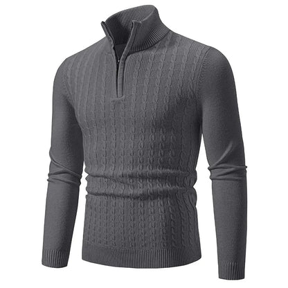 Pullover aus Strickmischung – Zopfmuster und verstellbarer Halsausschnitt 3
