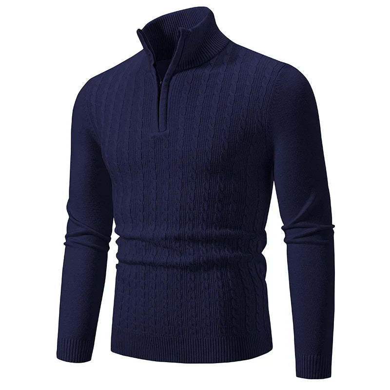 Pullover aus Strickmischung – Zopfmuster und verstellbarer Halsausschnitt 4