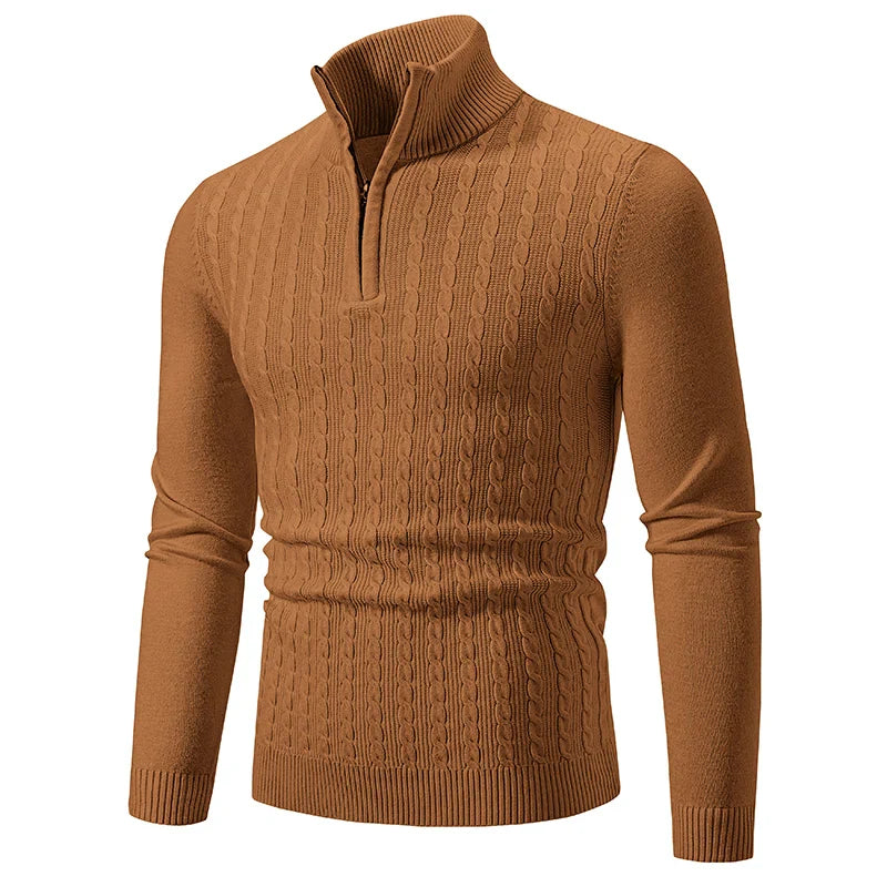 Pullover aus Strickmischung – Zopfmuster und verstellbarer Halsausschnitt 6