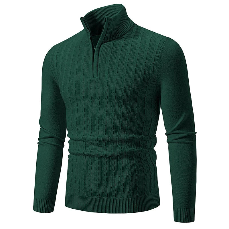 Pullover aus Strickmischung – Zopfmuster und verstellbarer Halsausschnitt 7