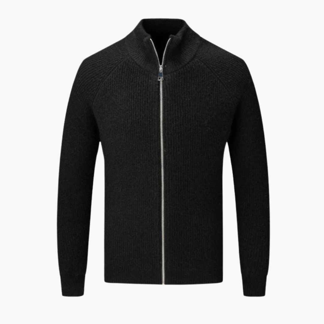Pullover mit durchgehendem Reißverschluss – Jacke aus Strickmischung und glatter Reißverschluss 2