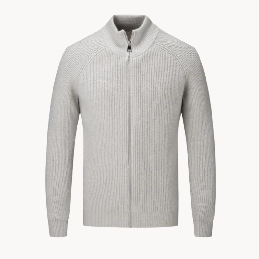 Pullover mit durchgehendem Reißverschluss – Jacke aus Strickmischung und glatter Reißverschluss 3