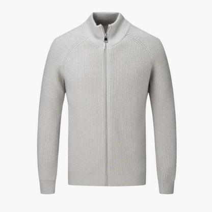 Pullover mit durchgehendem Reißverschluss – Jacke aus Strickmischung und glatter Reißverschluss 3
