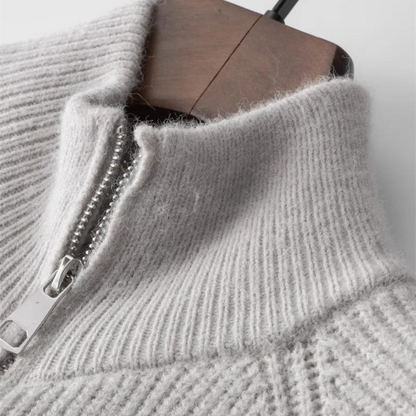 Pullover mit durchgehendem Reißverschluss – Jacke aus Strickmischung und glatter Reißverschluss 6