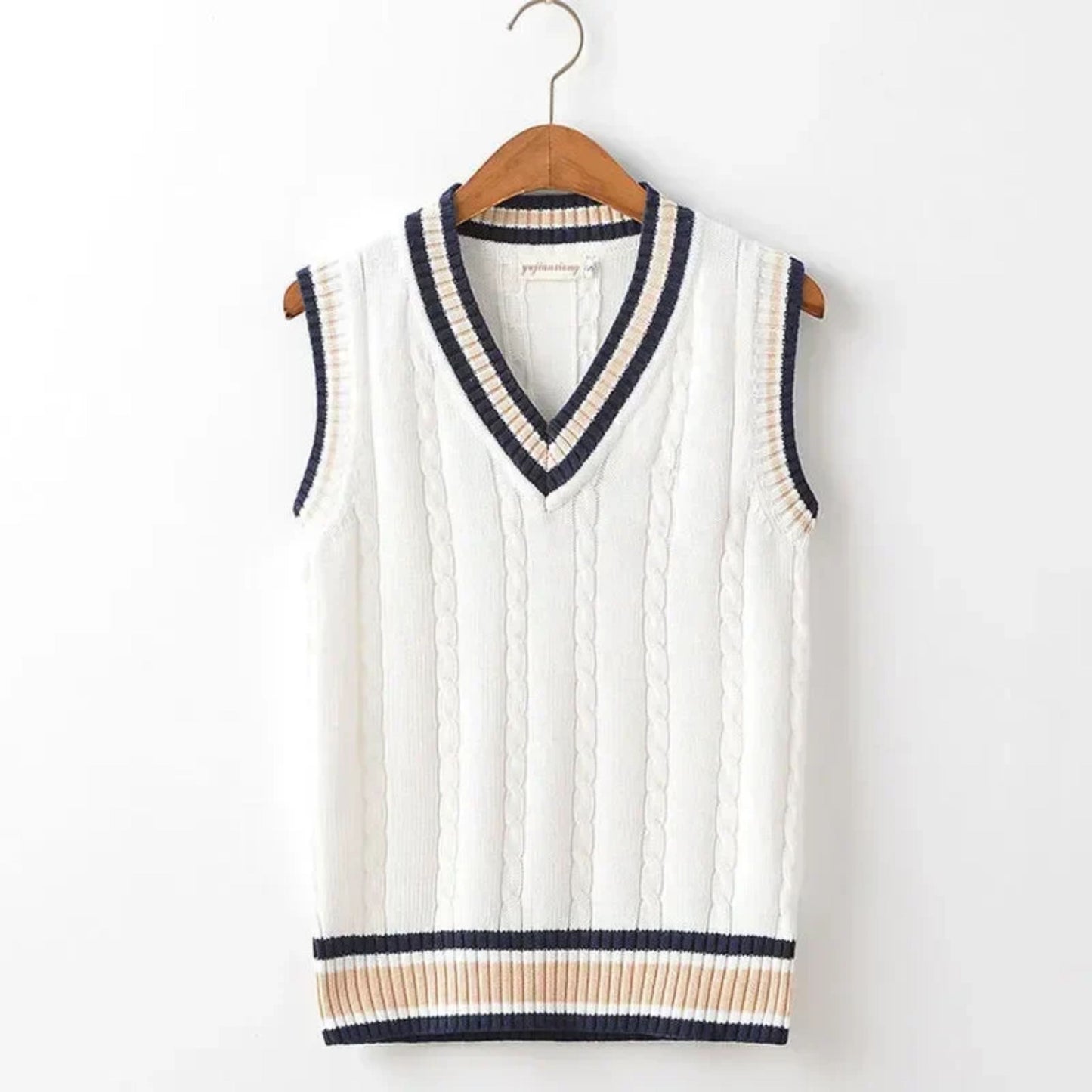 Herren Strickweste Ärmellos V-Ausschnitt Pullover - BerlinGlamour