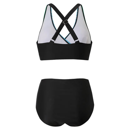 Hochtaillierter Damen Bikini Set Push Up BH Bikini