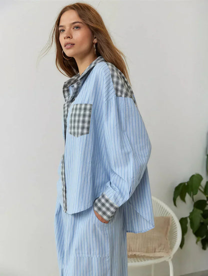 Bequemes Damen Pyjama Set Weich