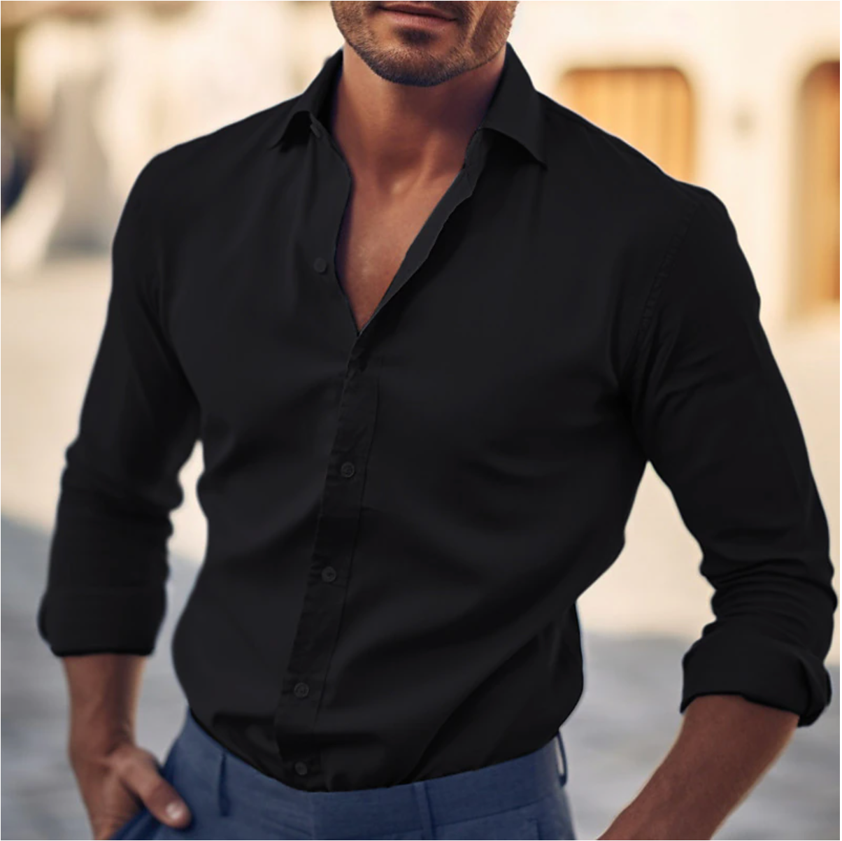 Herrenhemd Klassisch Slim Fit Modern