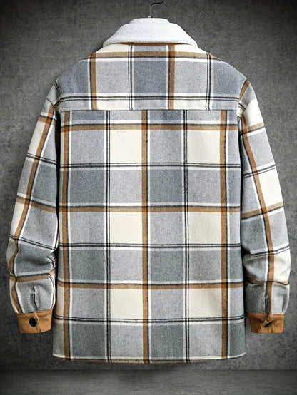 Herren Übergangsjacke Karo Lässig Modern