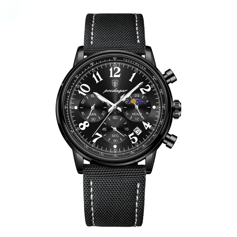 Herrenuhr Lederarmband Elegante Quarz