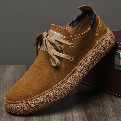 Herren Leder-Schuhe Nubuk Weich Komfortabel Elegant