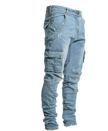 Herren Cargohose Slim Fit Trendig Schmal - BerlinGlamour