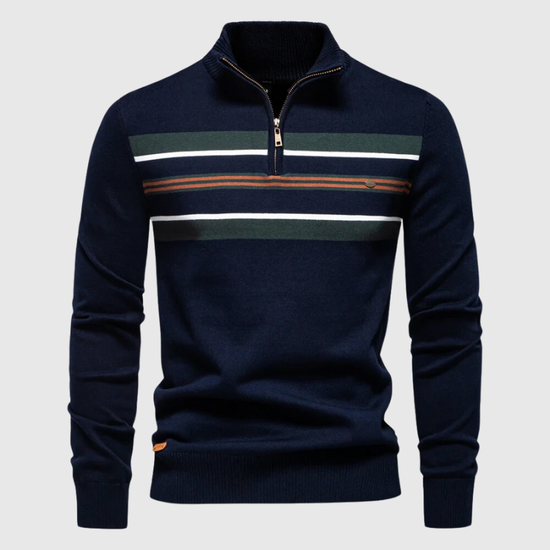 Herren Strickpullover Reißverschluss Modern Warm