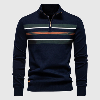 Herren Strickpullover Reißverschluss Modern Warm