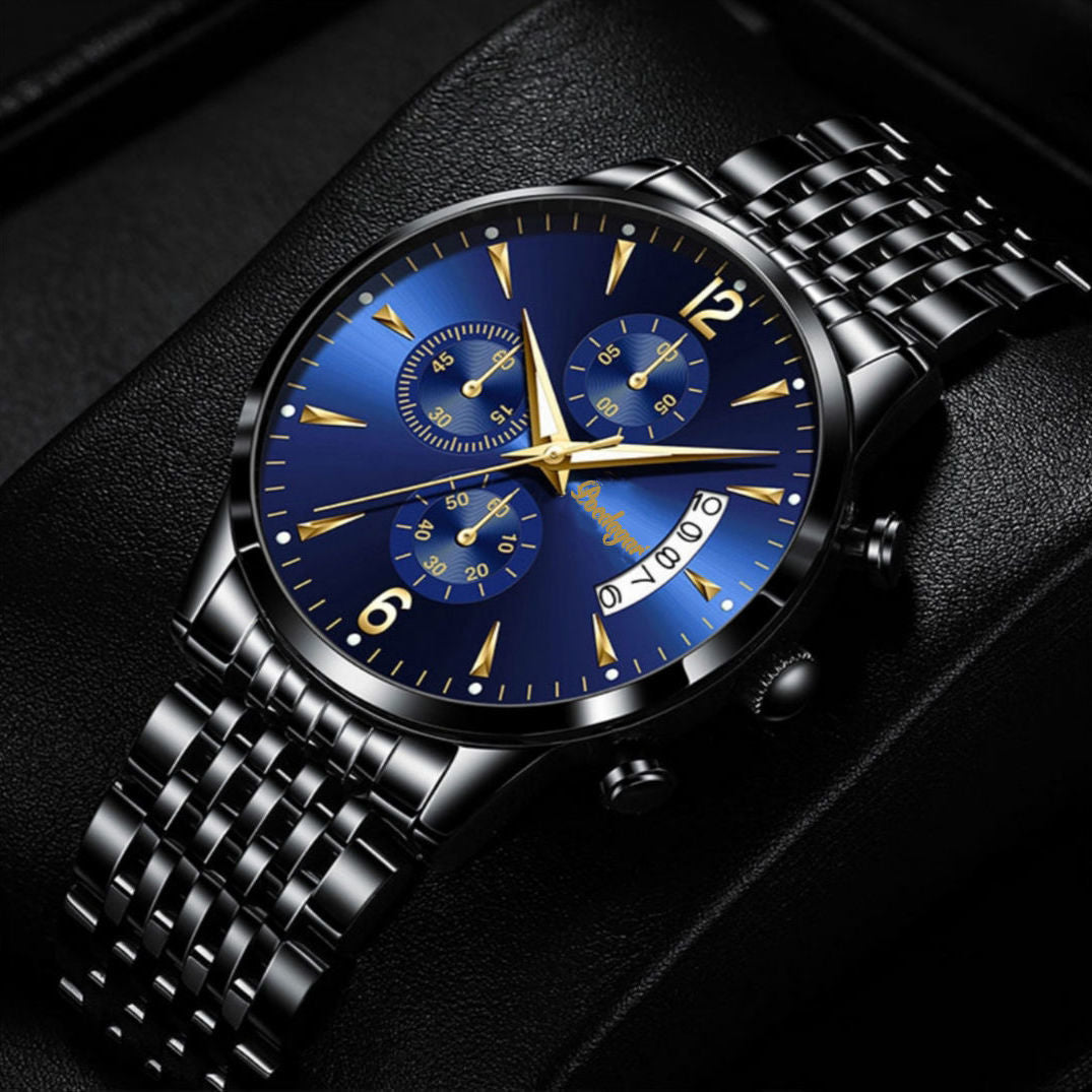 Herren Armbanduhr Stahl Edel Elegant