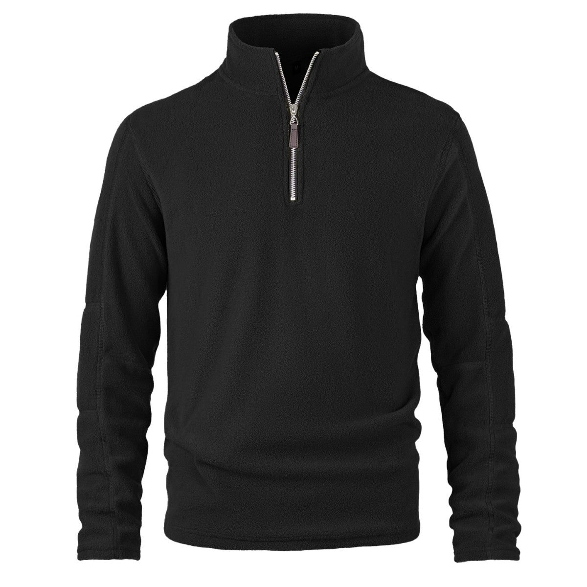 Quarter-Zip Fleece - Warmer Half-Zip Pullover für Männer-Schwarz-S-Chaps Herrenmode