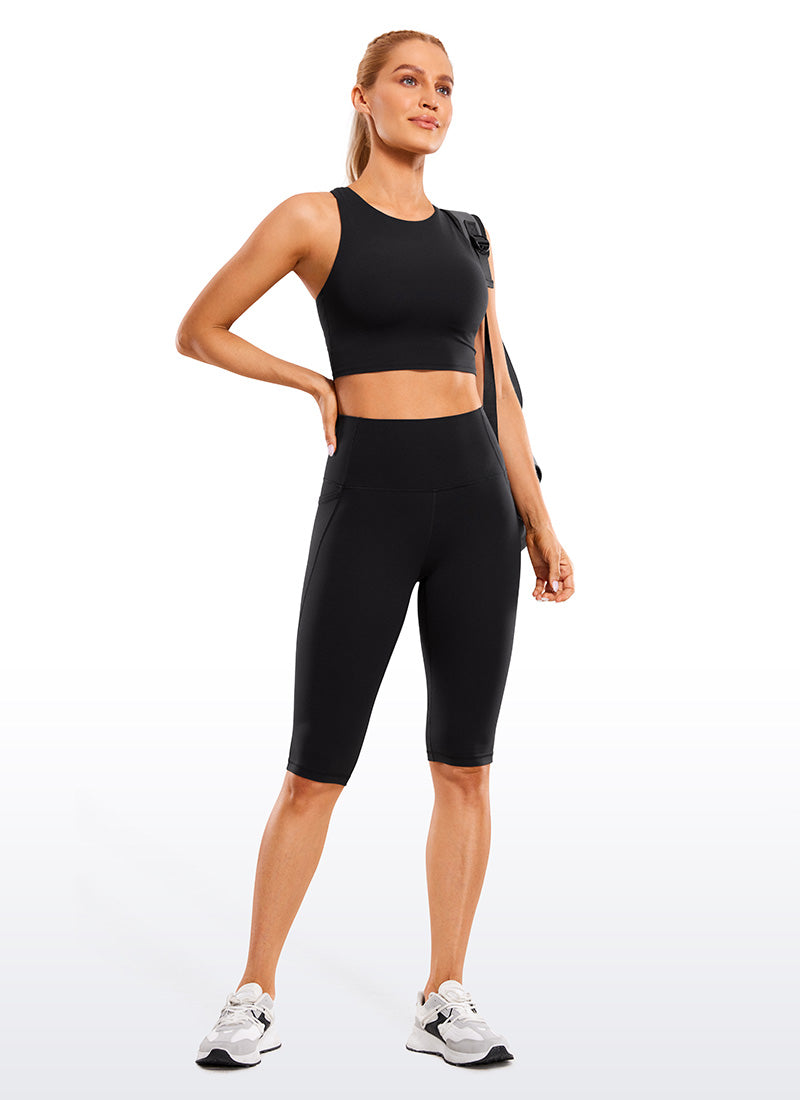 Kniehohe Stretch Leggings Capri Länge Damen