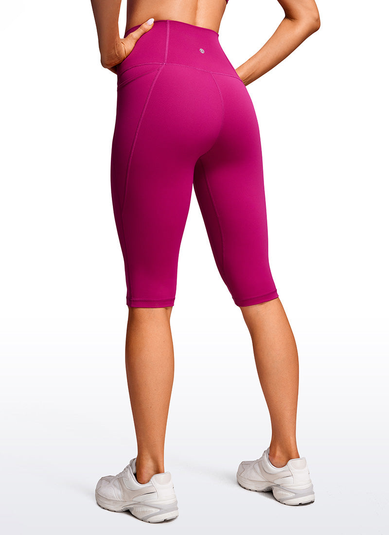 Kniehohe Stretch Leggings Capri Länge Damen
