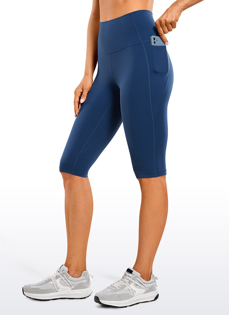 Kniehohe Stretch Leggings Capri Länge Damen