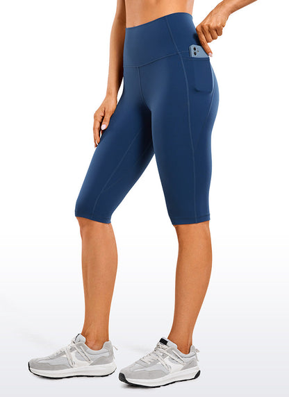 Kniehohe Stretch Leggings Capri Länge Damen