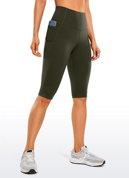 Kniehohe Stretch Leggings Capri Länge Damen