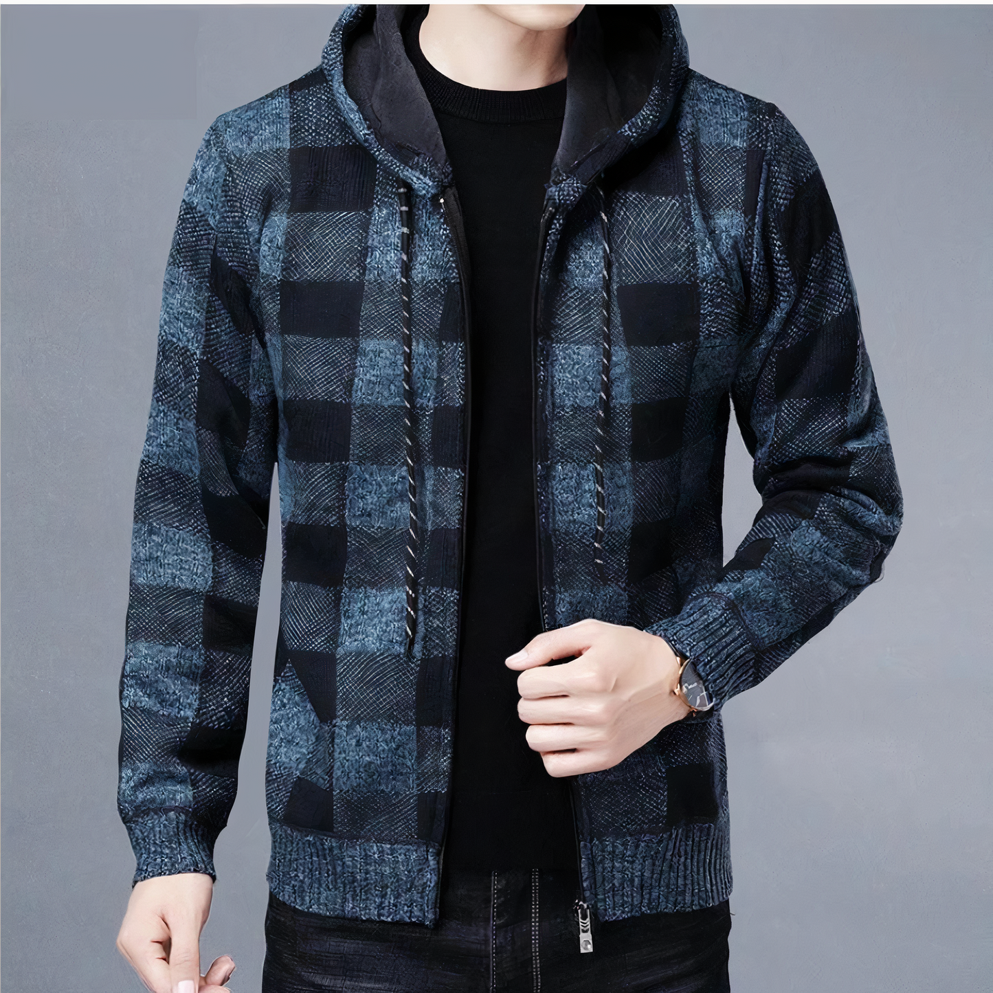 Kapuzenjacke mit Karomuster – Rafael