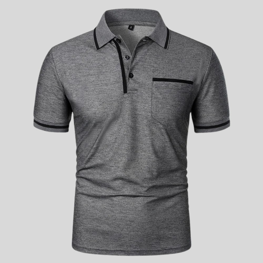 Herren Poloshirt Kurzarm Klassisch Slim Fit