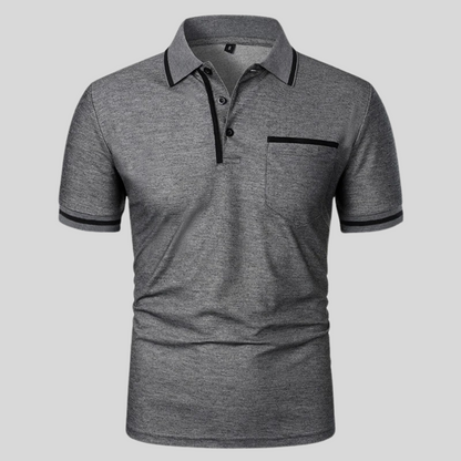 Herren Poloshirt Kurzarm Klassisch Slim Fit