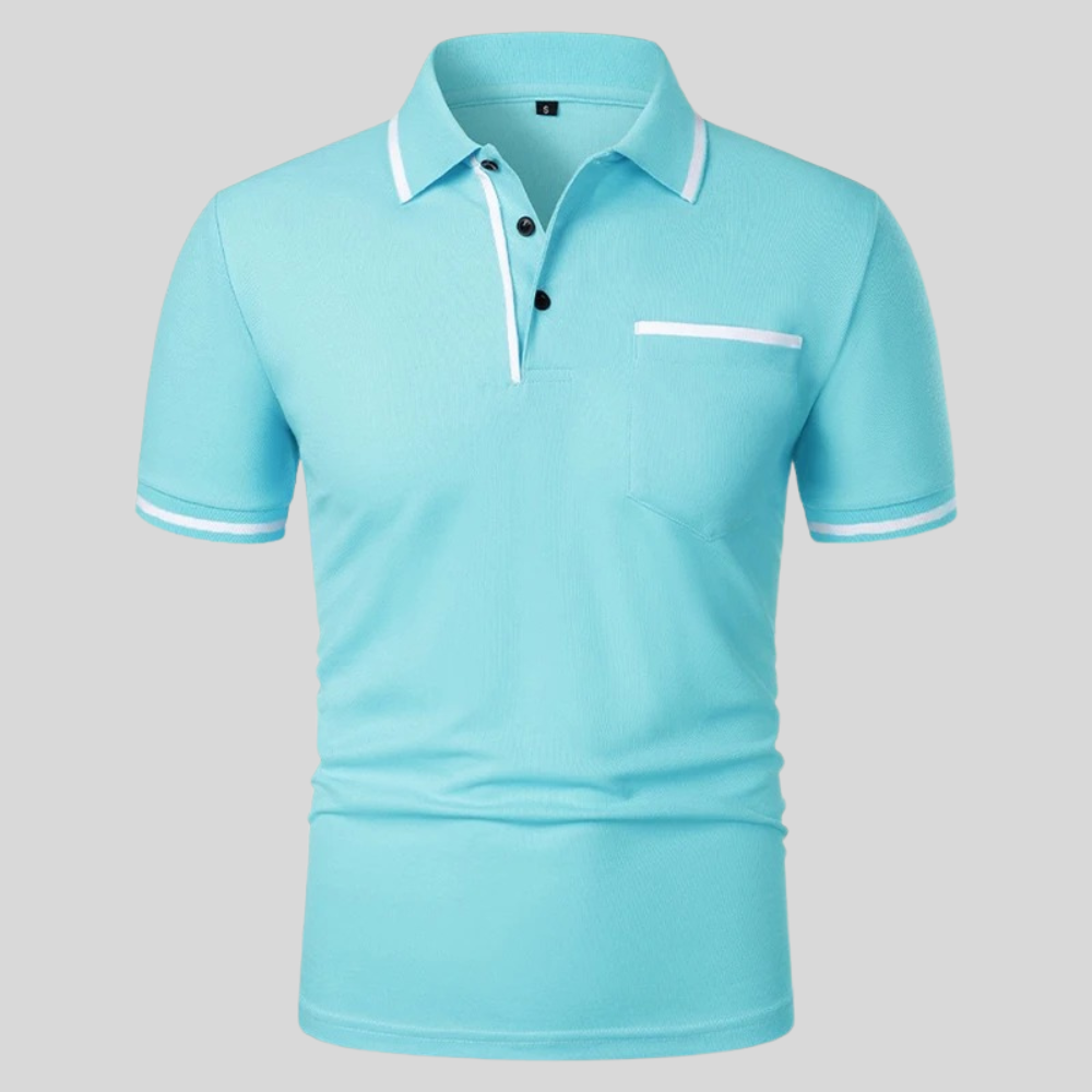 Herren Poloshirt Kurzarm Klassisch Slim Fit