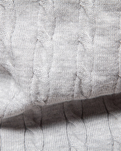 Herren Strickpullover Zopfmuster Baumwolle Bequem